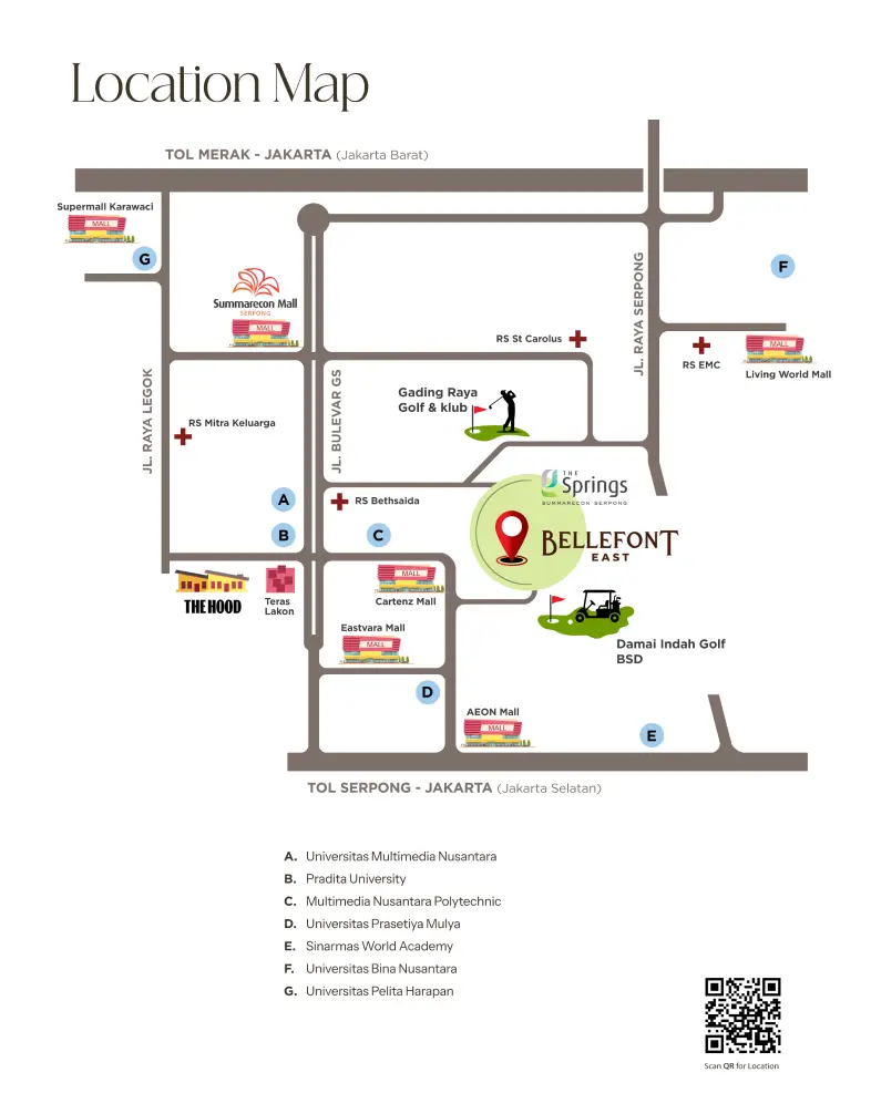  Bellefont East at The Springs, Rumah Bergaya Paris Eksklusif di Summarecon Serpong 