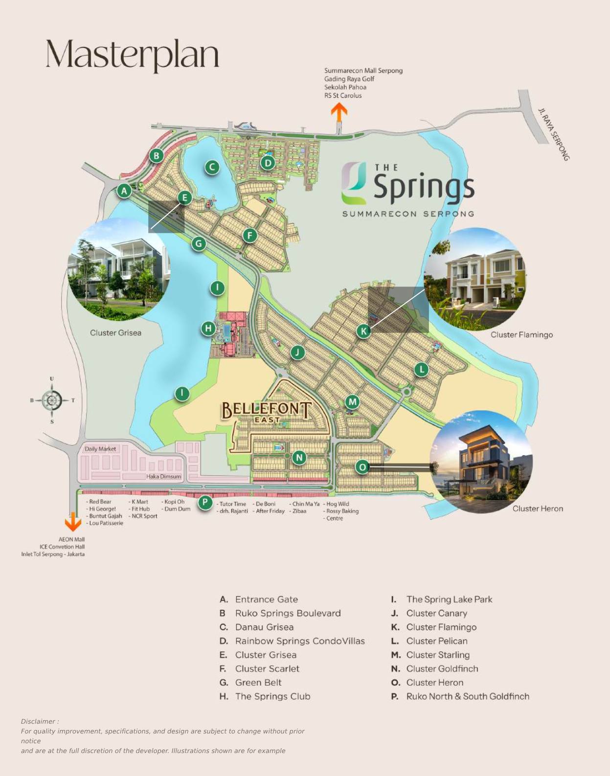  Bellefont East at The Springs, Rumah Bergaya Paris Eksklusif di Summarecon Serpong 